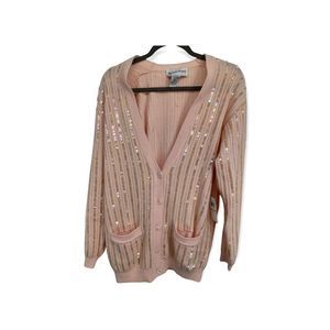 NWT EVAN-PICONE lambs wool, angora cardigan sweater, Size S/P